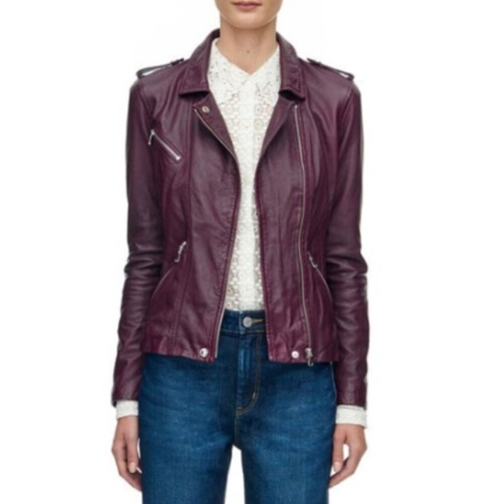 Rebecca Taylor Leather Jacket Size 8